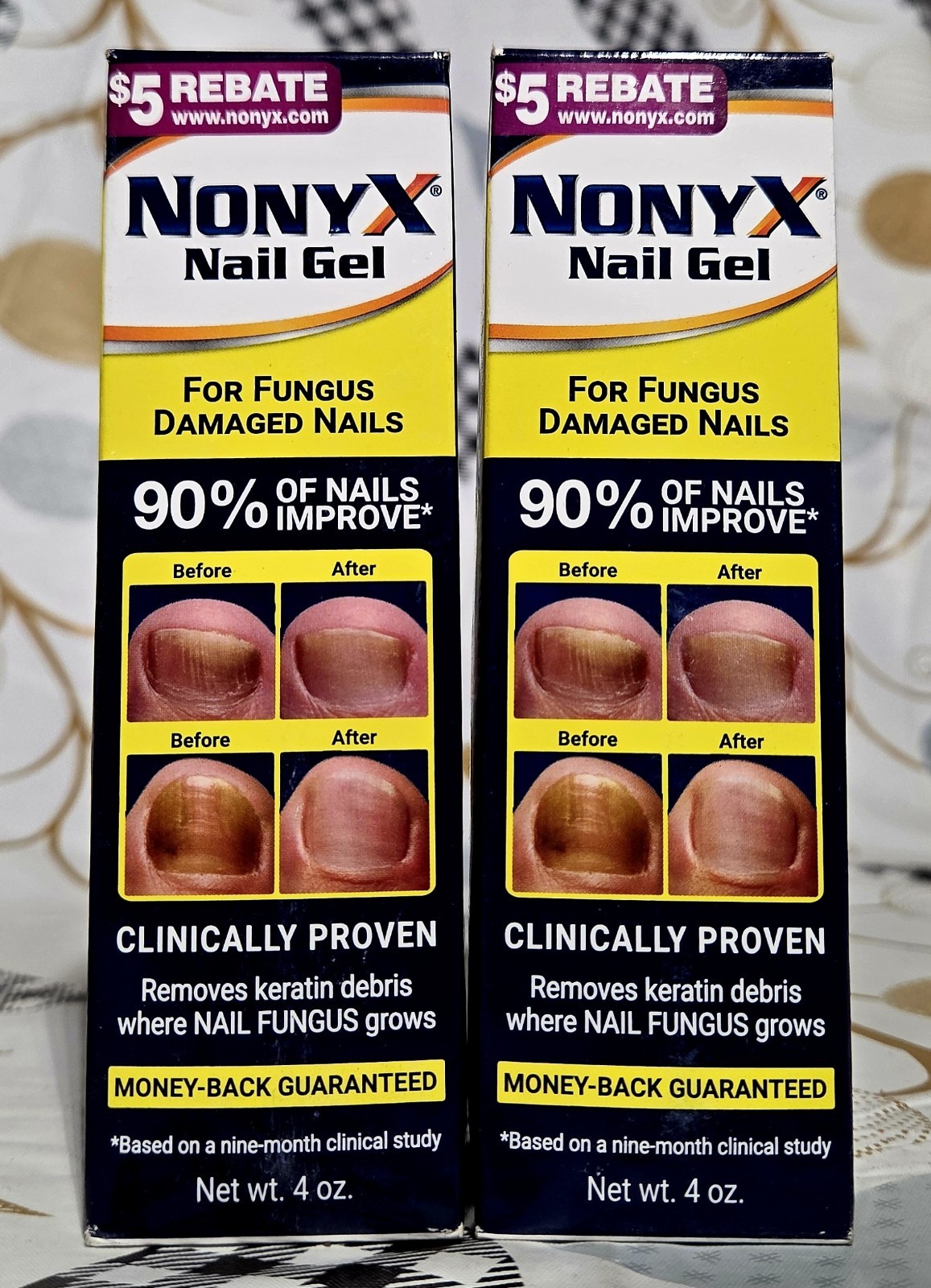 Lot of 2 New NONYX Fungal Nail Clarifying Gel – 4oz Each Box – EXP 12/31/2028+