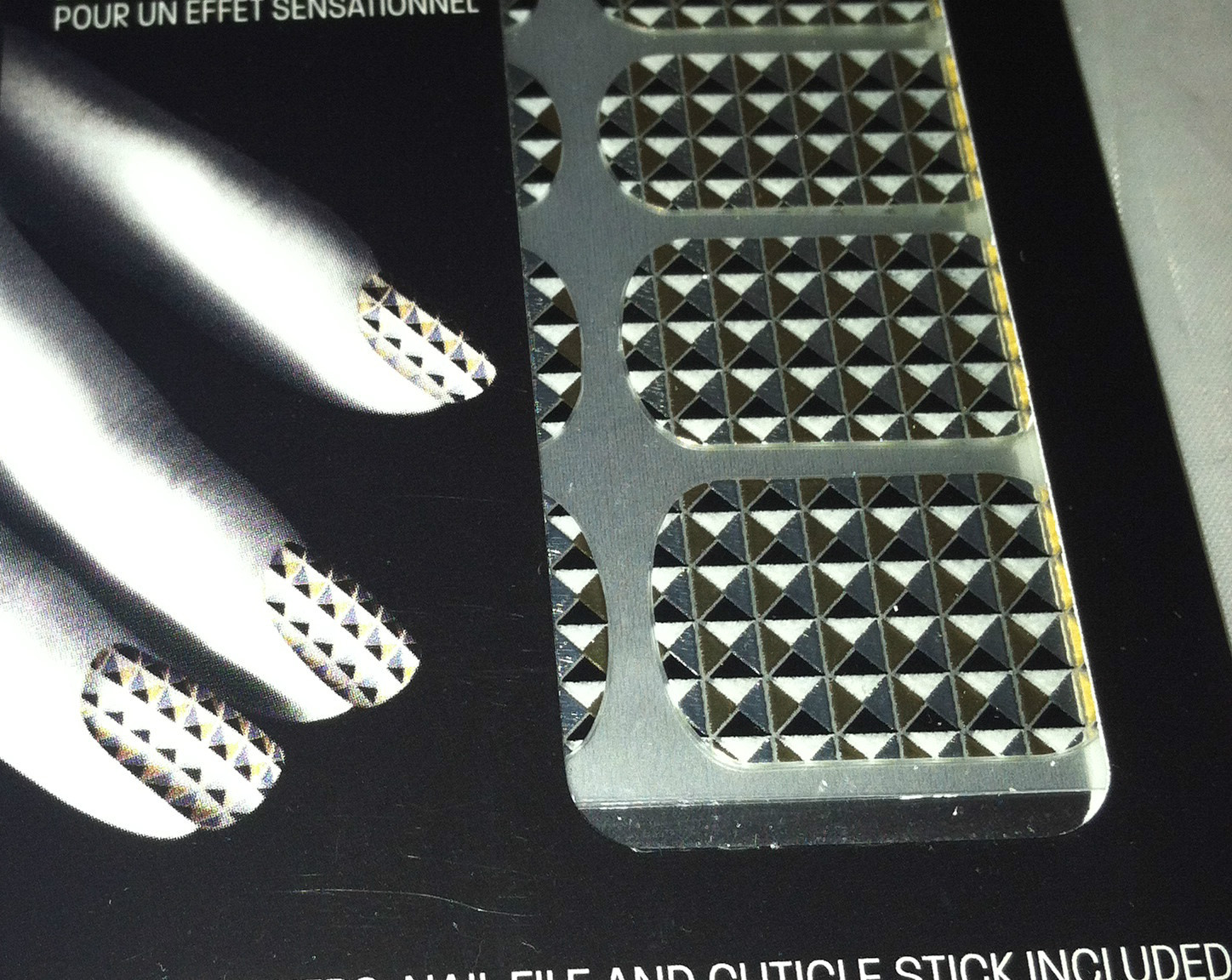 Maybelline Color Show Lmtd Ed Nail Stickers *40 METAL PRISMS* Black Silver Gold