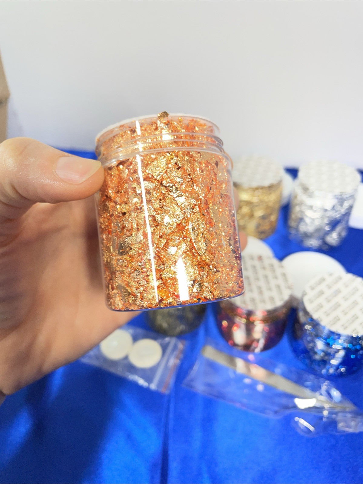 Gold Foil Flakes for Resin Metallic Silver Copper, Red Blue Leaf Flakes