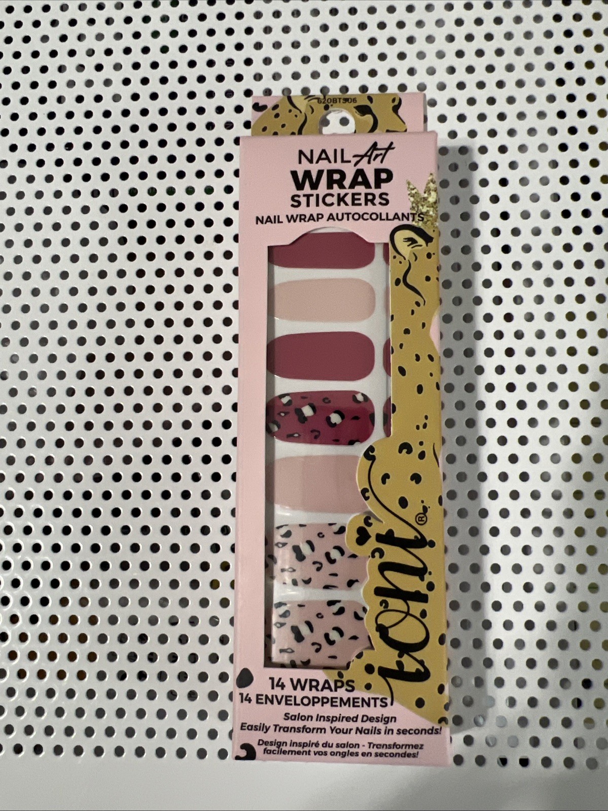Ioni Nail Art Wrap Stickers Tamed Cheetah BNIB (1 Package)