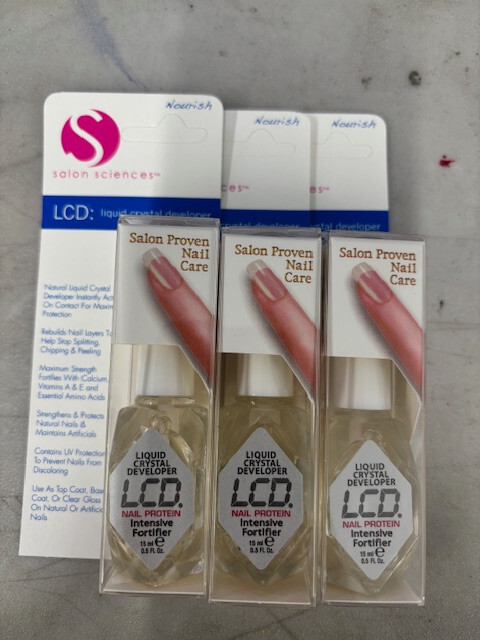 Salon Sciences 3 PACK LIQUID CRYSTAL DEVELOPER NAIL PROTEIN INTENSIVE FORTIFIER