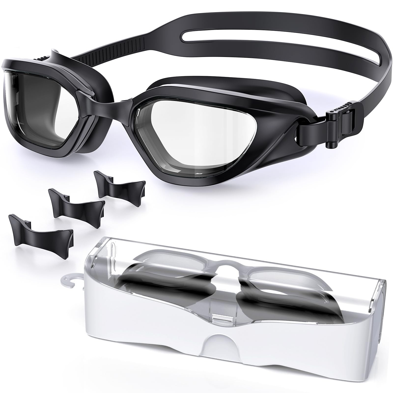 Swim Goggles, Unisex Adult Swimming Goggles Anti Fog Anti UV No Lea… Fast Ship
