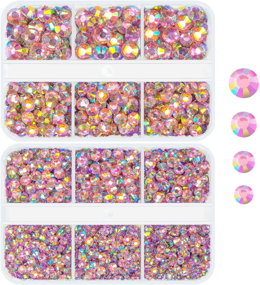 Blue Zircon AB Resin Rhinestones W B7000 Jewelry Glue for Bedazzling Crafting 3M