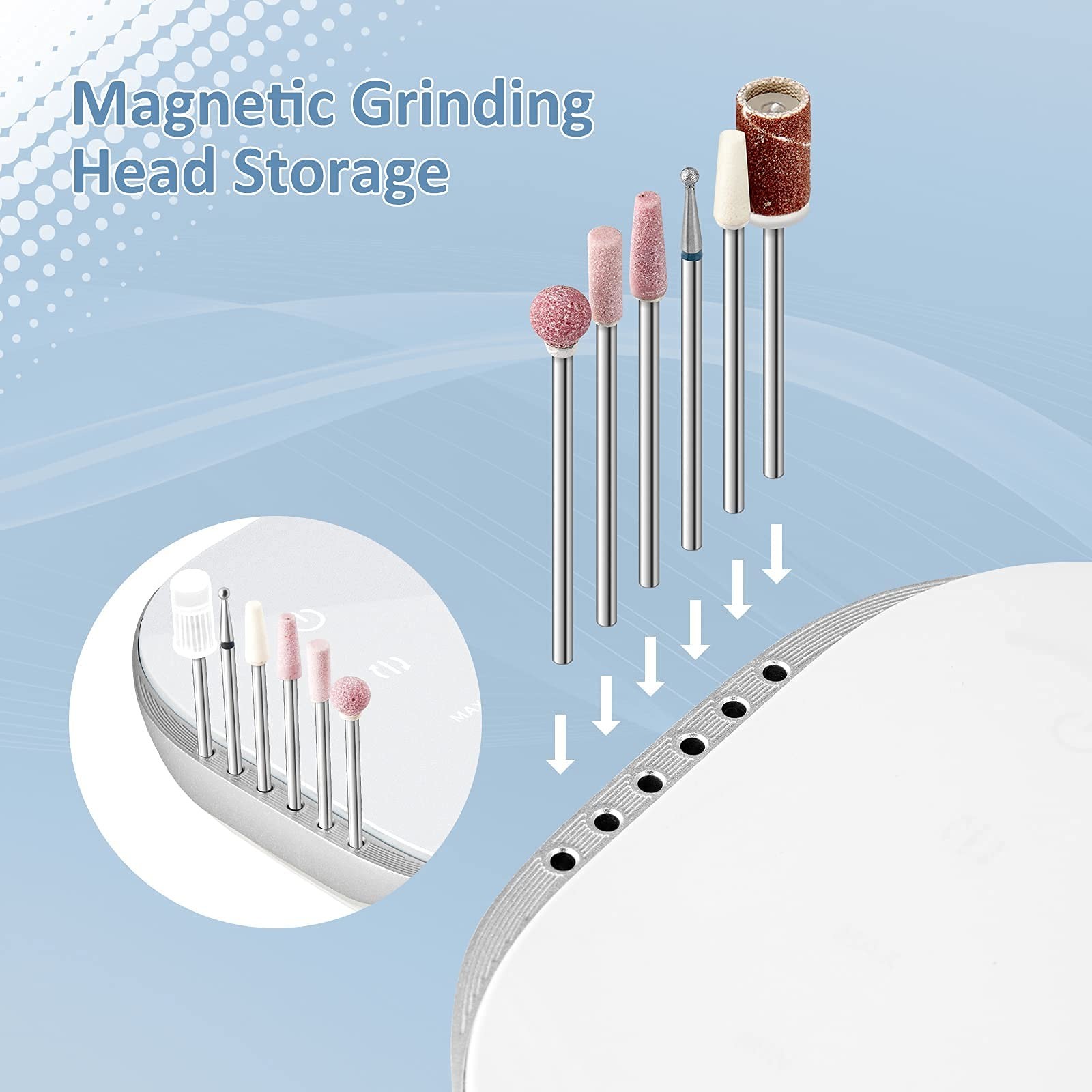 Madenia Professional Nail Drill Machine for Acrylic Nails, 35000RPM Compact C…