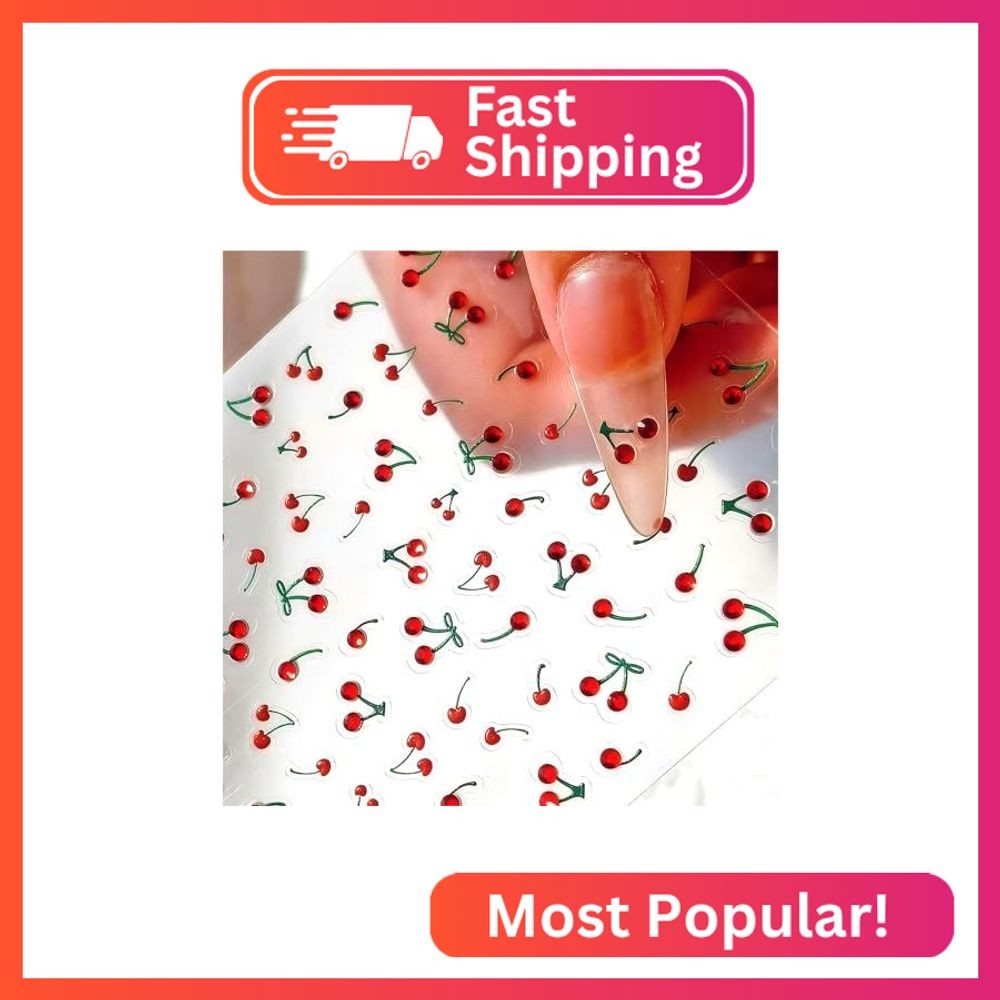 Dedyel Food Nail Art Stickers 3D Cake Dessert Donut Ice Cream Cookies Fruit Brea