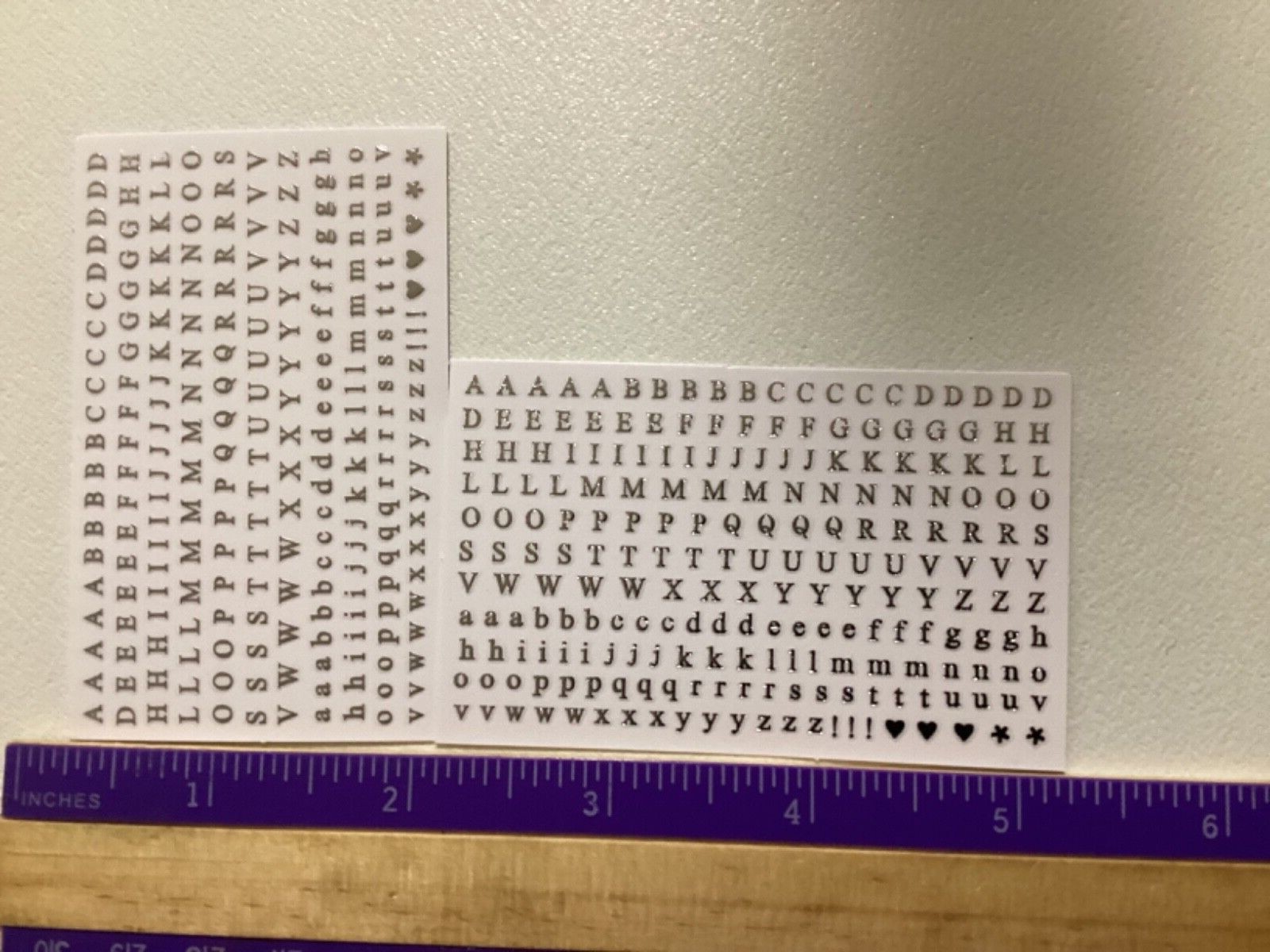 3D Nail Art English Alphabet Letter Stickers Decals