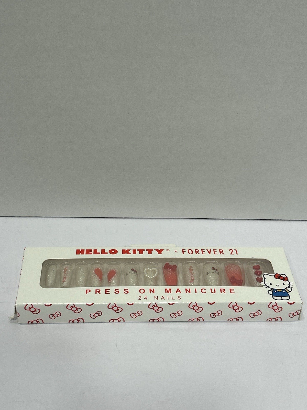 Press On Nails Hello Kitty Sanrio x Forever 21 Manicure NEW SEALED 24 Nails