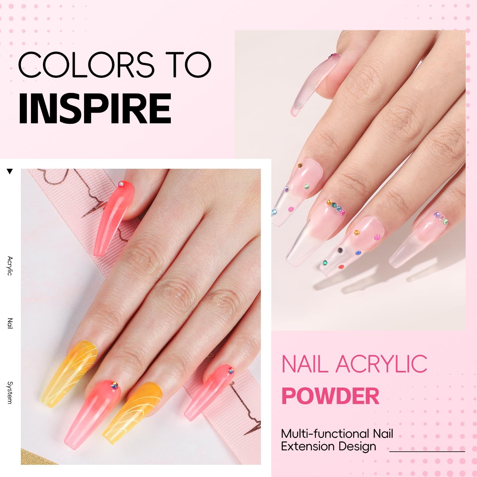 COSCELIA Acrylic Nail Kit for Beginners with Everything Professional Nails Kit A
