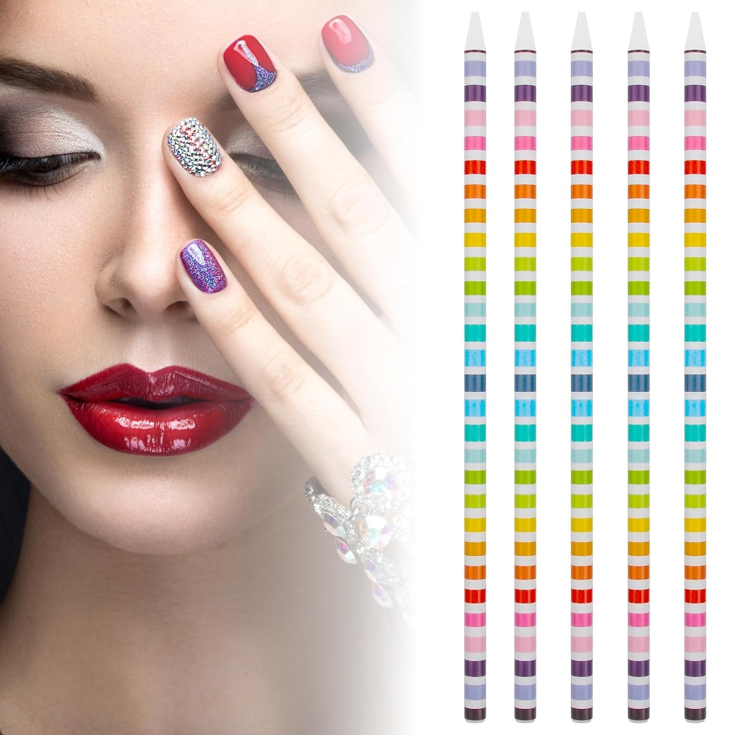17-Pcs Rhinestone Picker Wax Pencils Set with Trays & Sharpener for Diamond Art