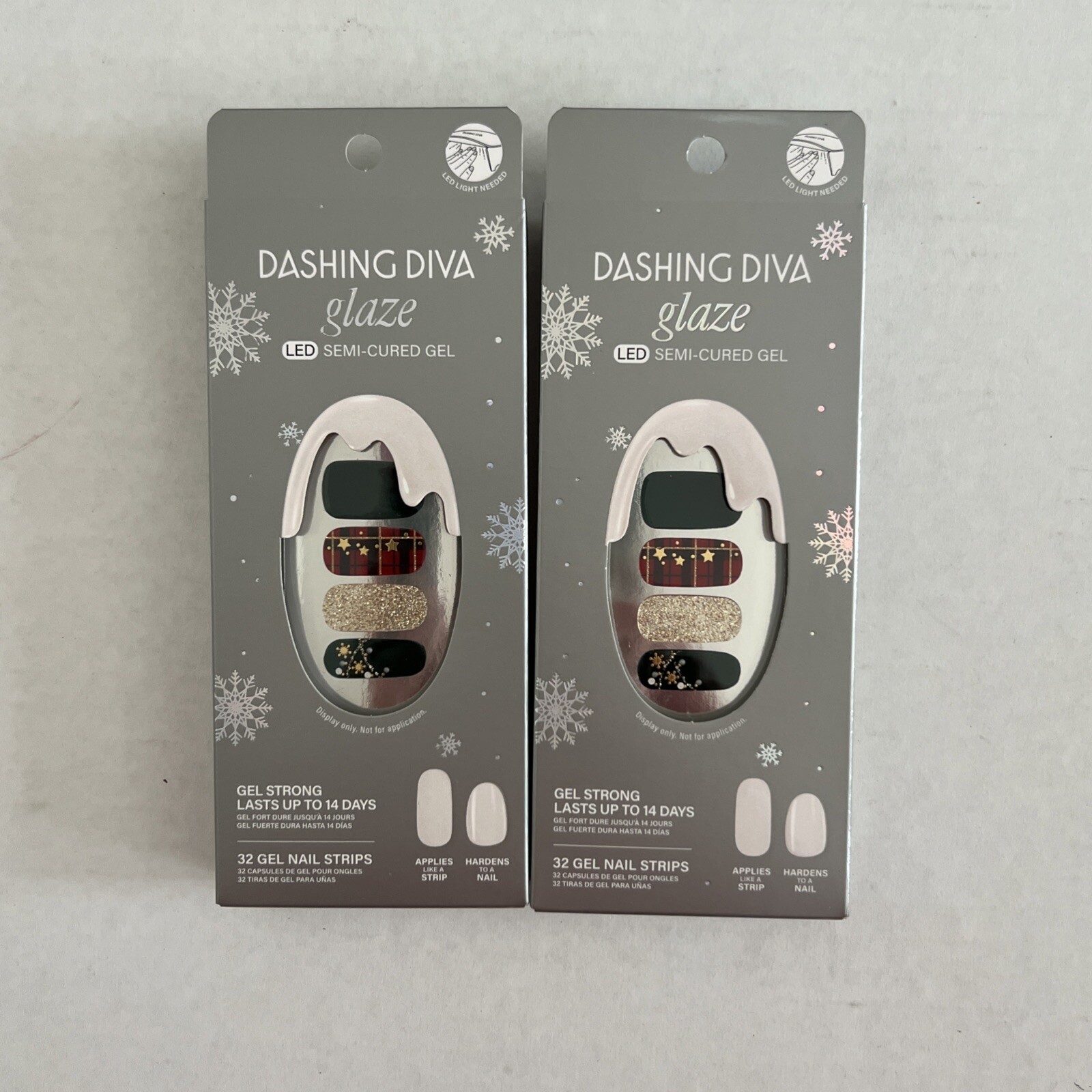 Lot Of 2 Dashing Diva Semi Cured Gel Each Box 32 Nails