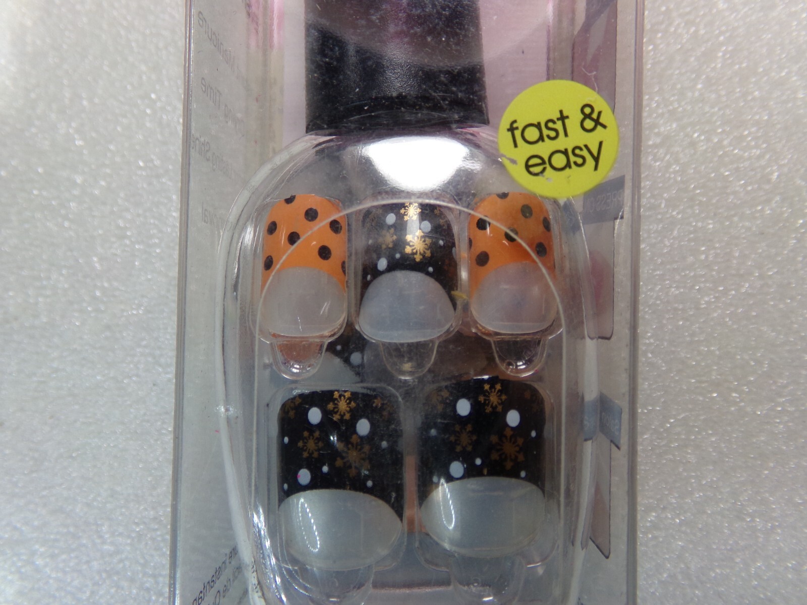 Nadeco Nails “Compare to imPRESS” Press-on Nails short, Shiny Blue Patterns