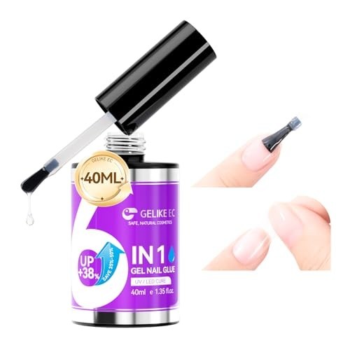 Professional Bulk Nail Glue 40ml – Strong Quick Dry UV Gel Adhesive for Press On