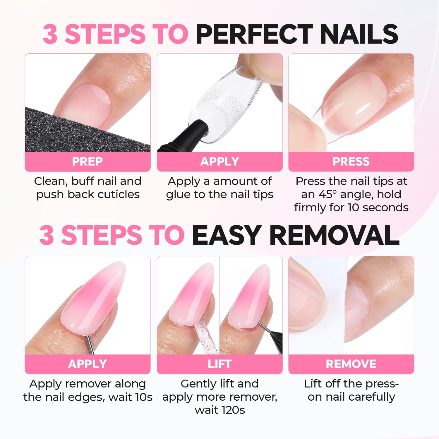 4PCS 15g Nail Glue for Press Ons with 20ml Pinpoint Glue Kit, Quick Dry Super…