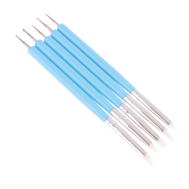 5Pcs Double-Ended Dotting Set Art Embossing Ceramic Modeling Tools Pottery