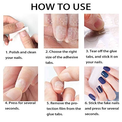 2400pcs Double-Sided Adhesive Nail Tabs – Waterproof, Flexible Jelly Stickers fo