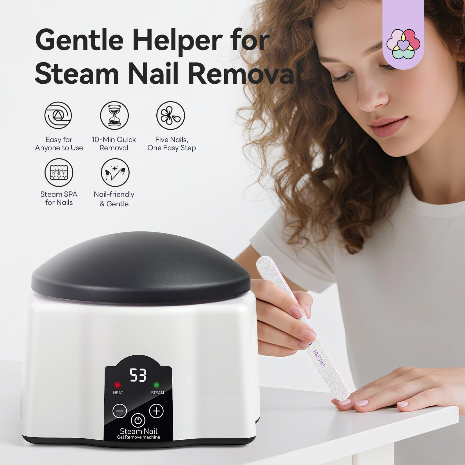 SAVILAND Nail Soaking Bowl: Bowl & Acetone Polish Black