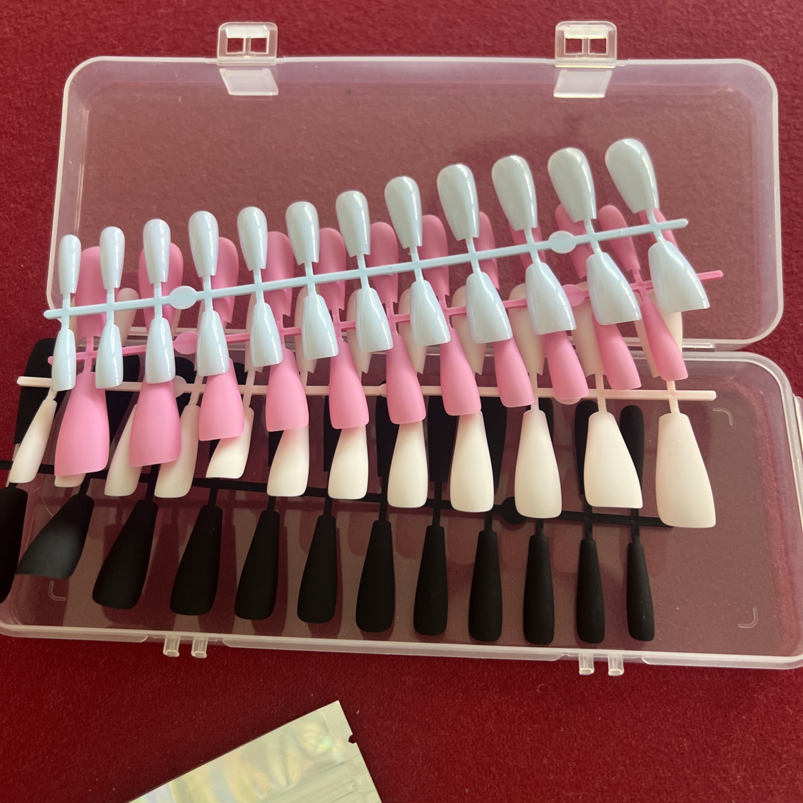 HUGE Lot of Mixed Press On Nails, Tool Box