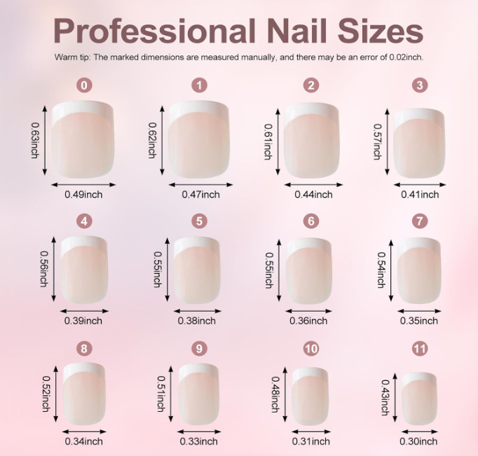 Kids Press-On Nails Set (120 Pcs, 5 Packs) | ABS Plastic Full Cover Fake Nails