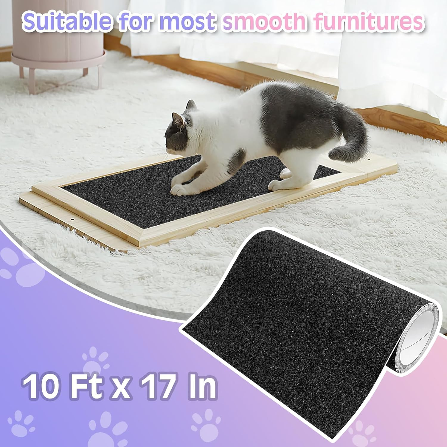 Self-Adhesive Dog Nail File and Cat Scratch Board Replacement Sandpaper 17″x10