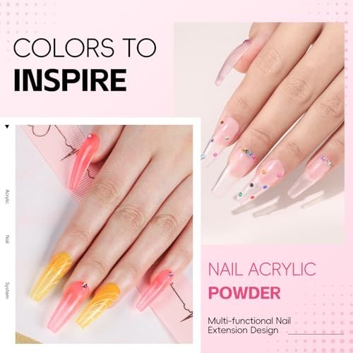 Acrylic Nail Kit for Beginners: Professional Acrylic Powder Set with Everything
