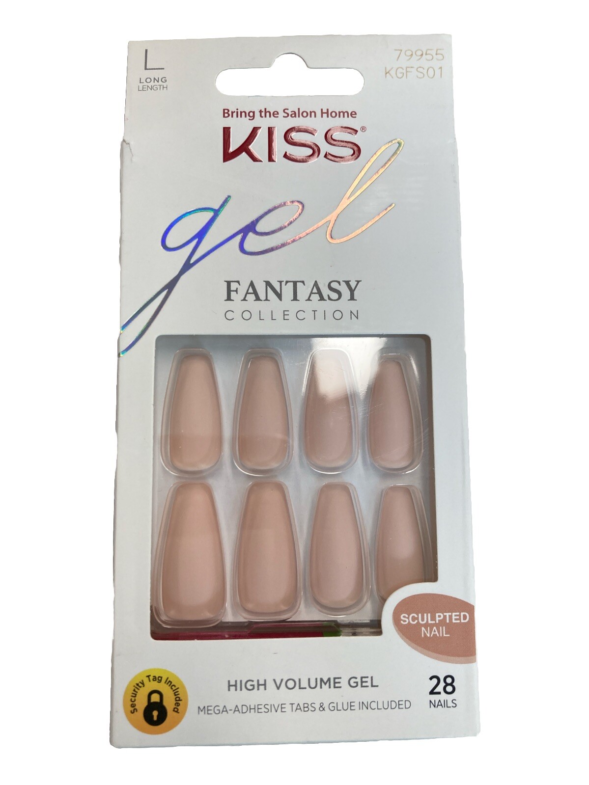 KISS Gel Fantasy Collection Sculpted Long Nail- Nude 79955 KGFS01 Long Length