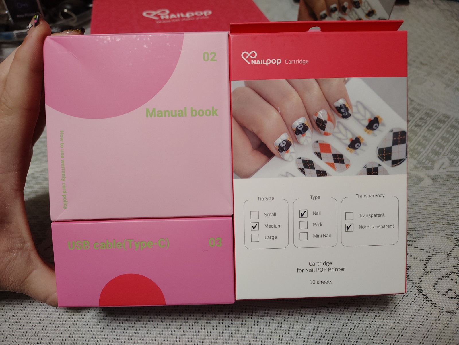 NAILPOP Nail Sticker Printer is USED WITH SOME Cartridge HUGE LOT