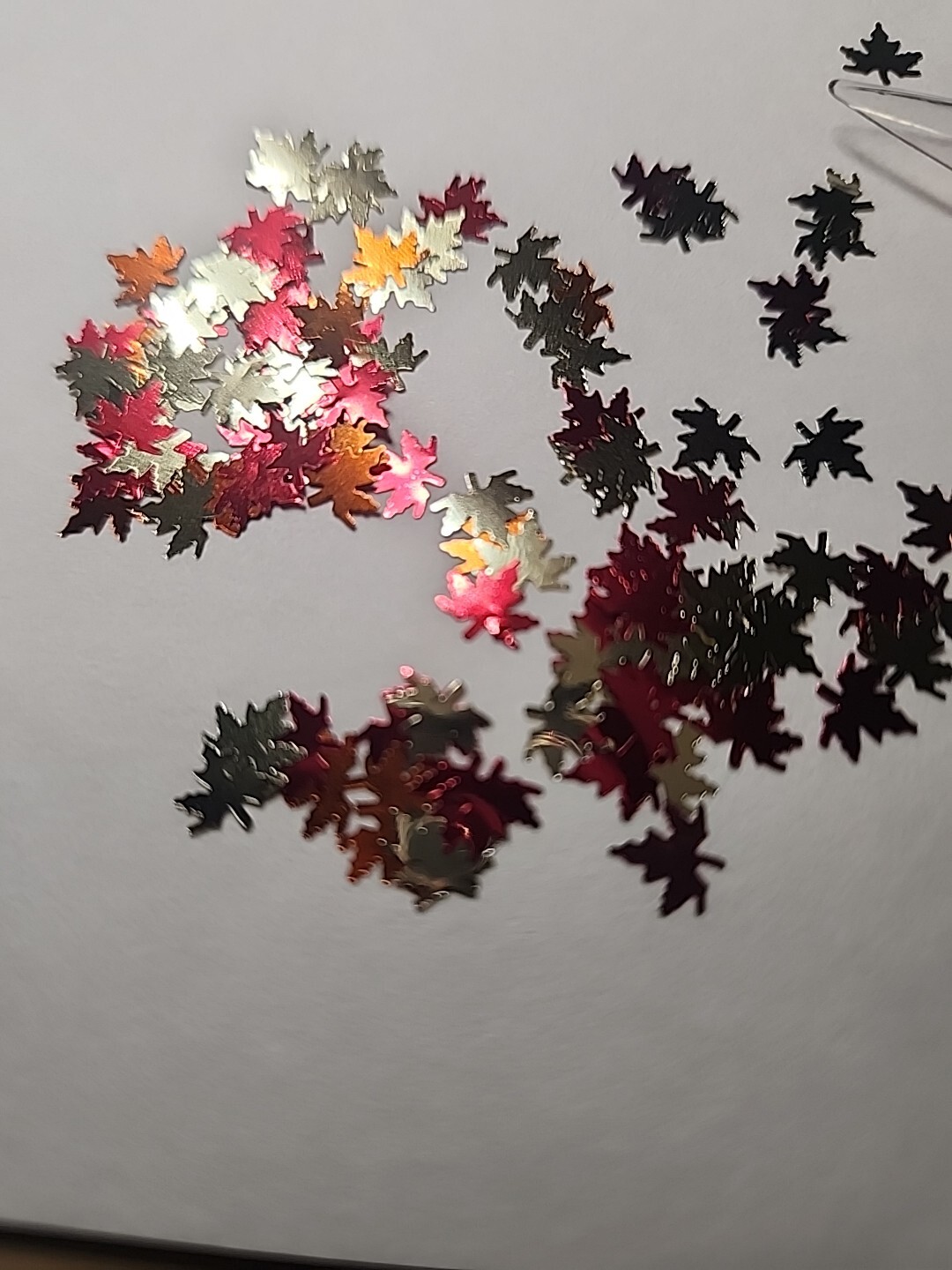 Maple Leaf Nail Art Glitter Flakes Leaves Autumn 5g bag