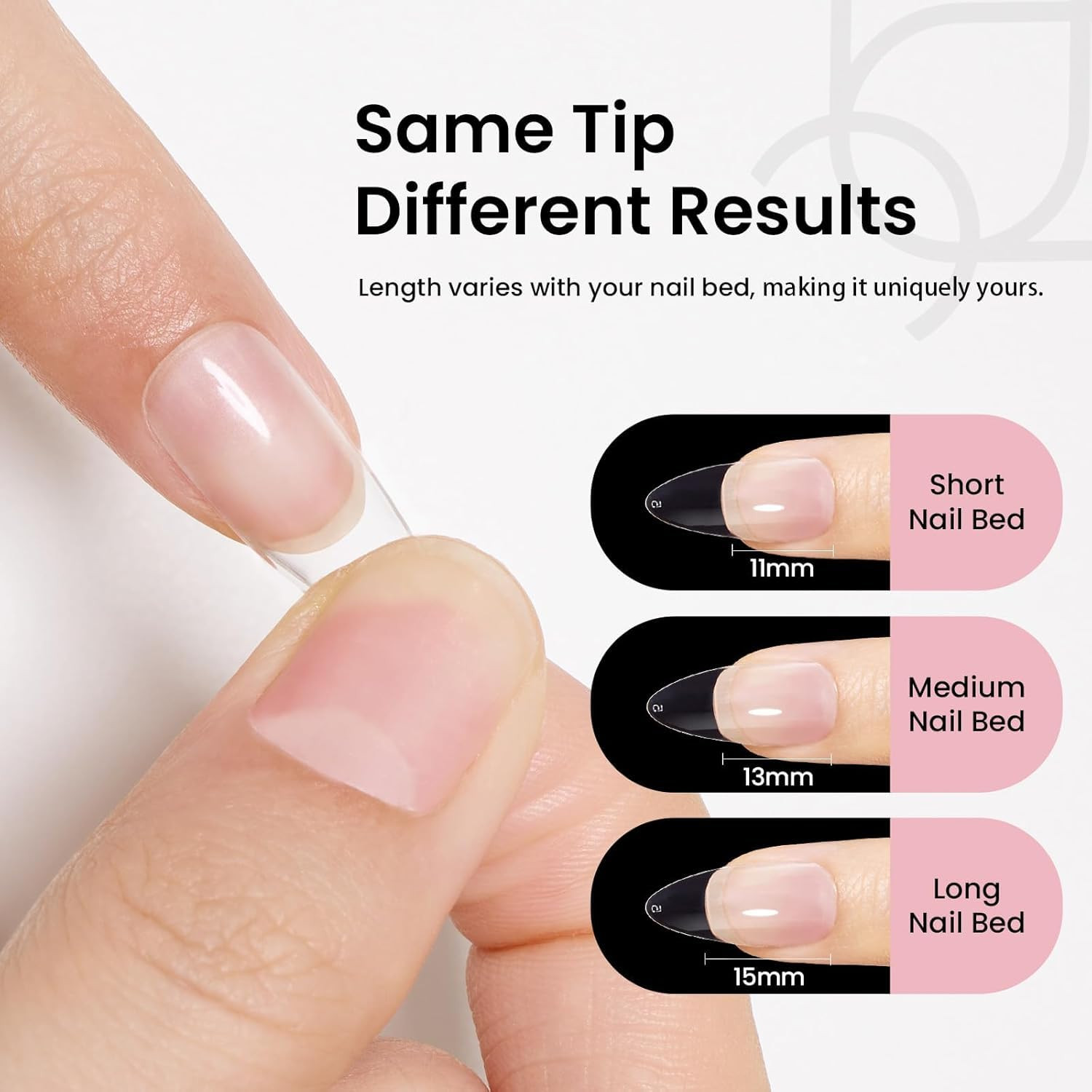 Beetles Gel Nail Kit Medium Almond with Dehydrator and Primer, 576Pcs Half Matte