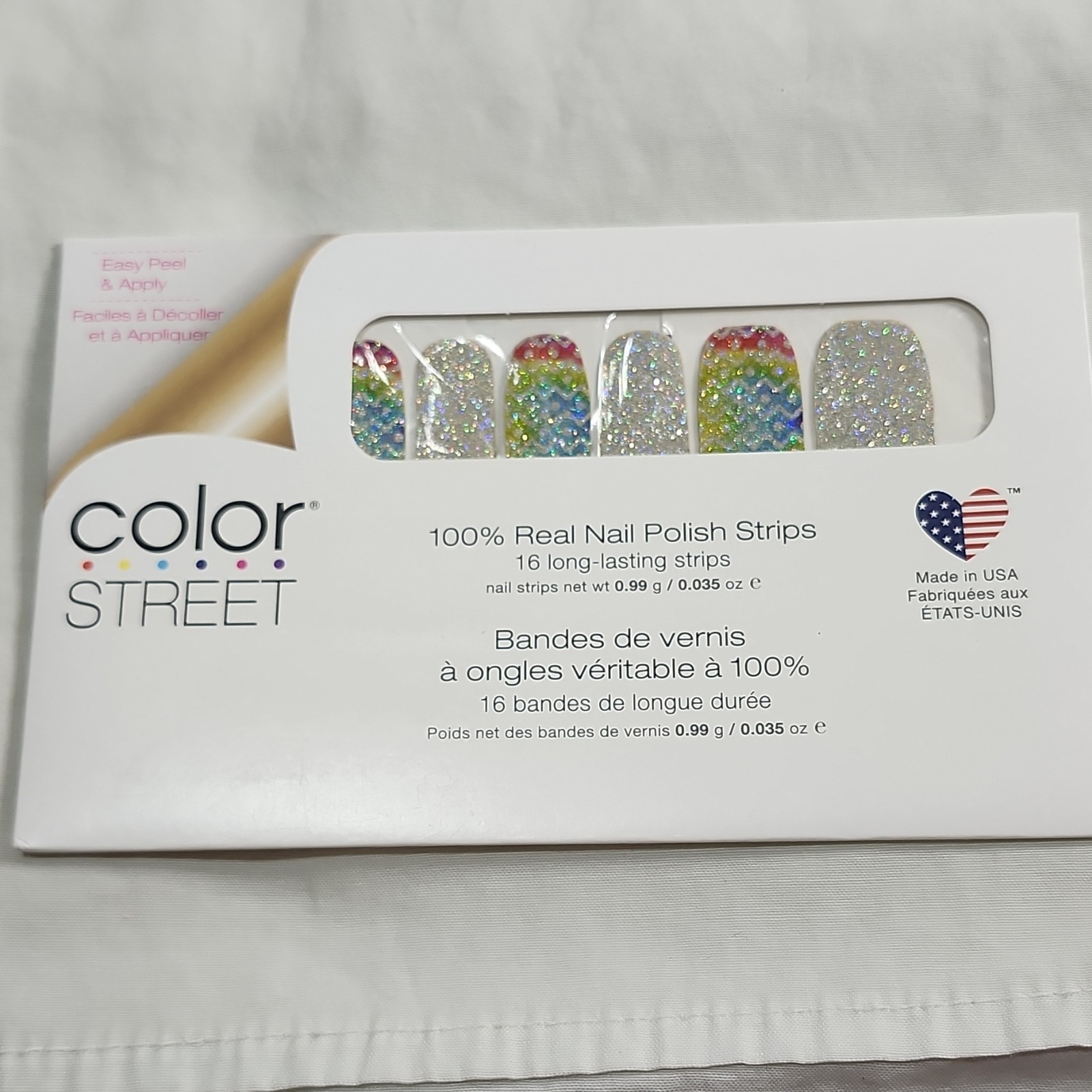 Color Street Lot of 5 Nail Polish Strips Glitter Floral Multicolor Long-Lasting
