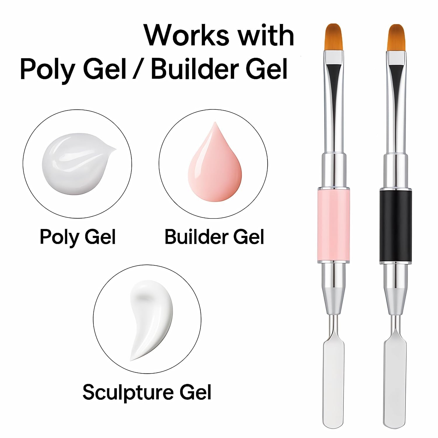 Travel-Friendly Nail Art Brush and Spatula Set – Perfect for Salon & DIY Use