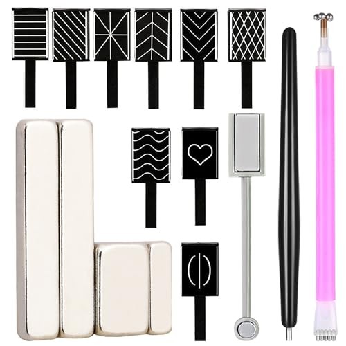 16 Pieces Cat Eye Nail Magnet Tool Set For Nails, Cat Eye Nail Polish SET1