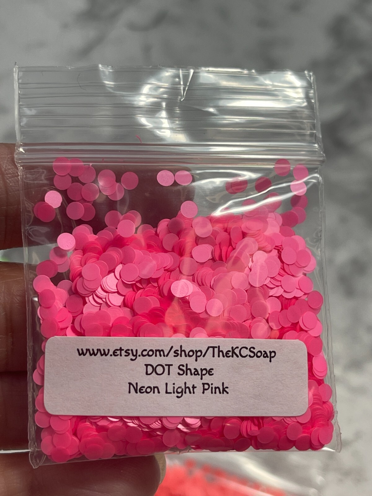 5G Neon Light Pink 3MM Dot Shape nail acrylic gel craft US Seller