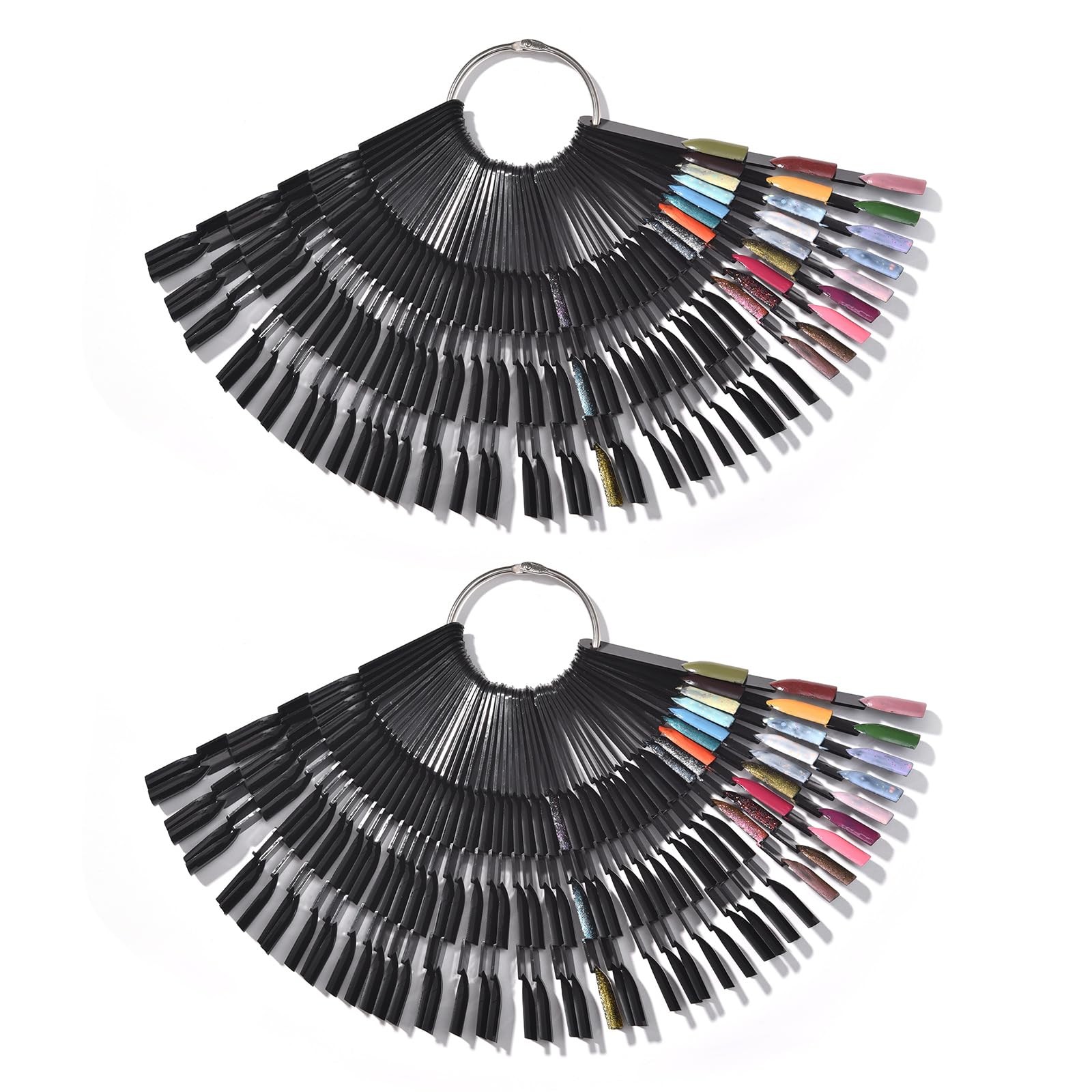 300 Tips Black Nail Swatch Sticks 3 in 1 Nail Display Sticks