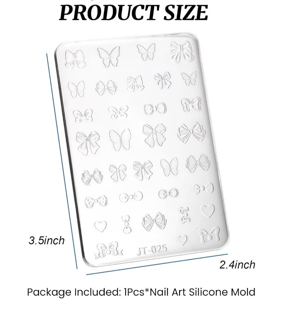 Butterfly & Bows Art Mold 3D Silicone Mold for DIY Nail Art