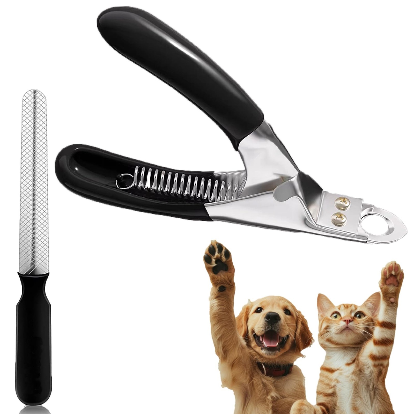 Dog Nail Clippers | Dog Nail Trimmer with Nail File and Safety Guard for Larg…
