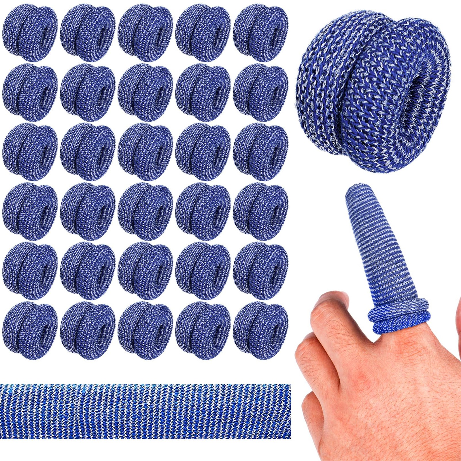 Finger Bandage Finger Roll Tubular Bandage 30 Pieces Breathable Finger Cots Woun