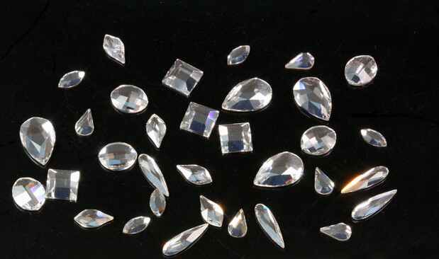 Superior PRIMERO Flat Back Rhinestones Crystal Clear Nail Art Design Shapes