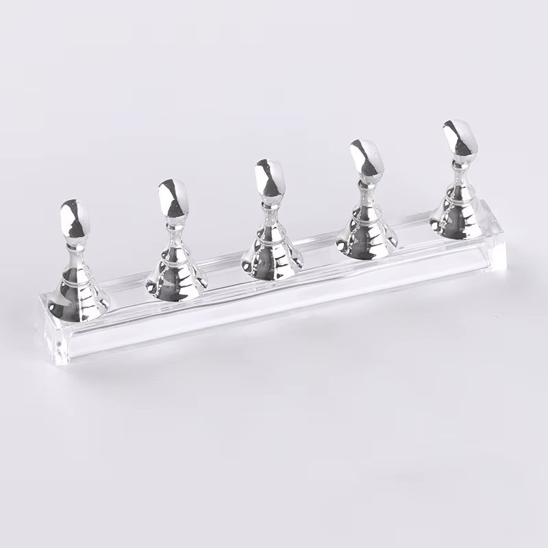 MAGNETIC MANICURE NAIL ART PRACTICE DISPLAY STAND FALSE TIP HOLDER MAKE SAMPLE