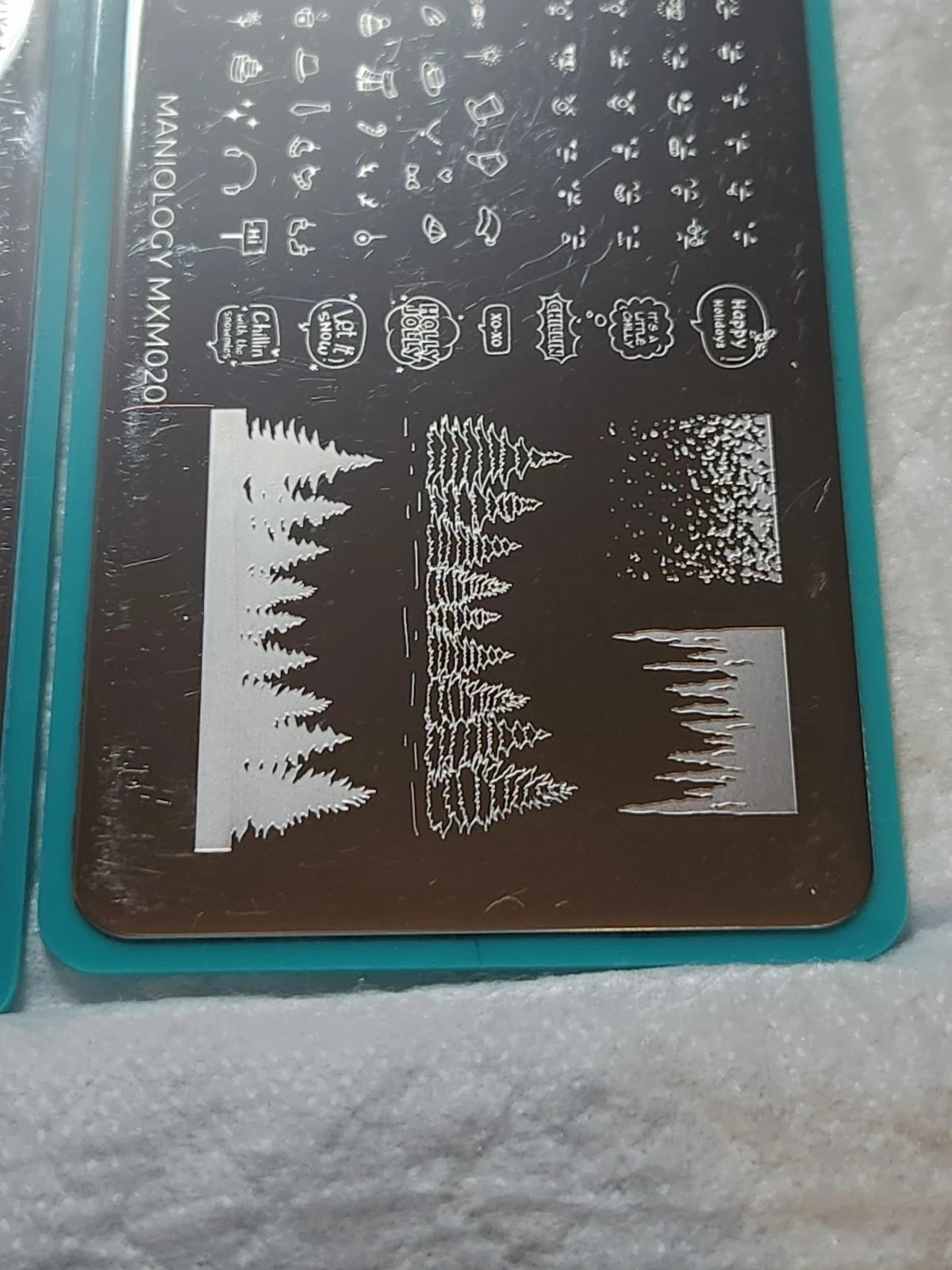Maniology MXM019 MXM020 Nail Stamping Plates Build a Snowman