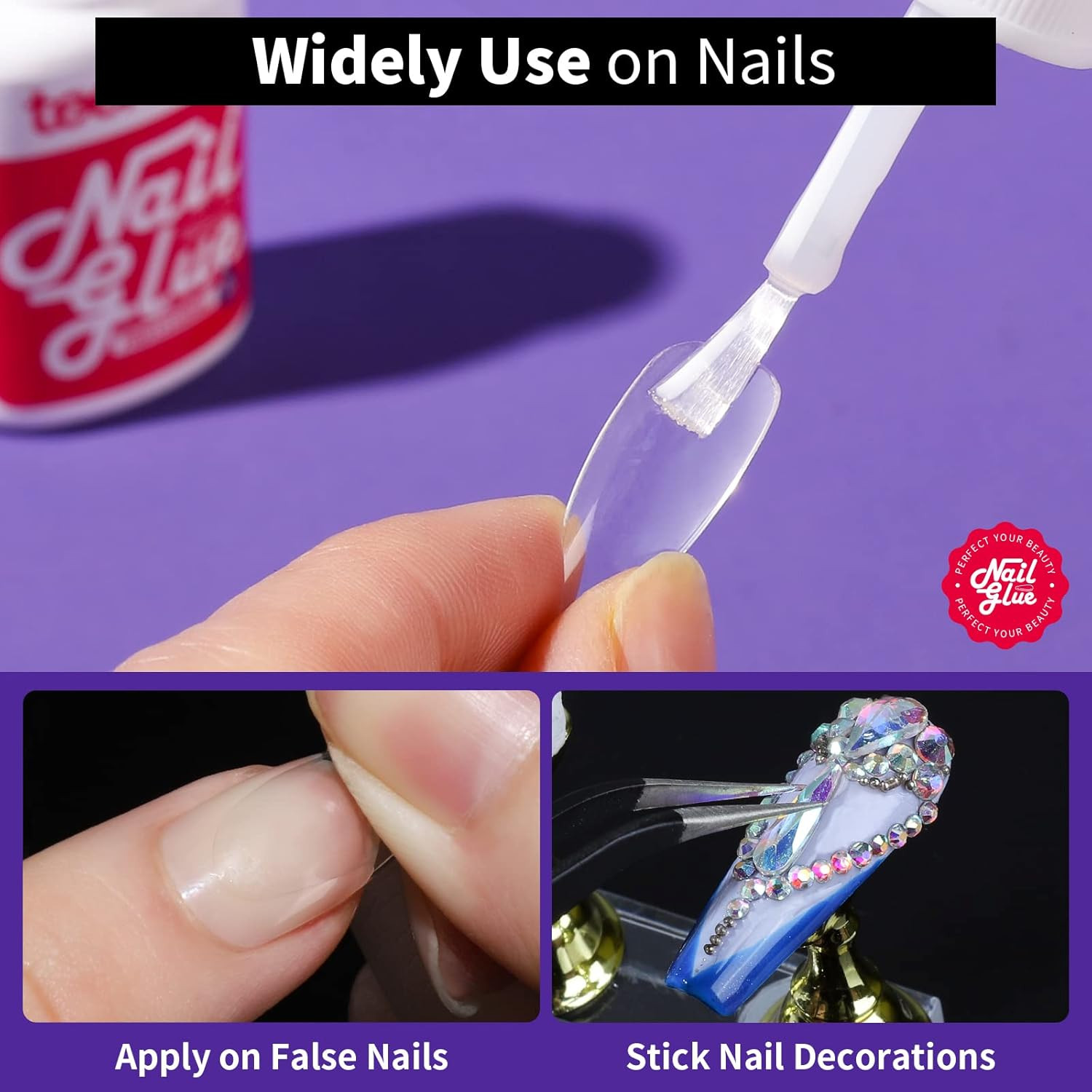 Nail Glue 3 Pack – Strong Adhesive for Press On & Gel Nails