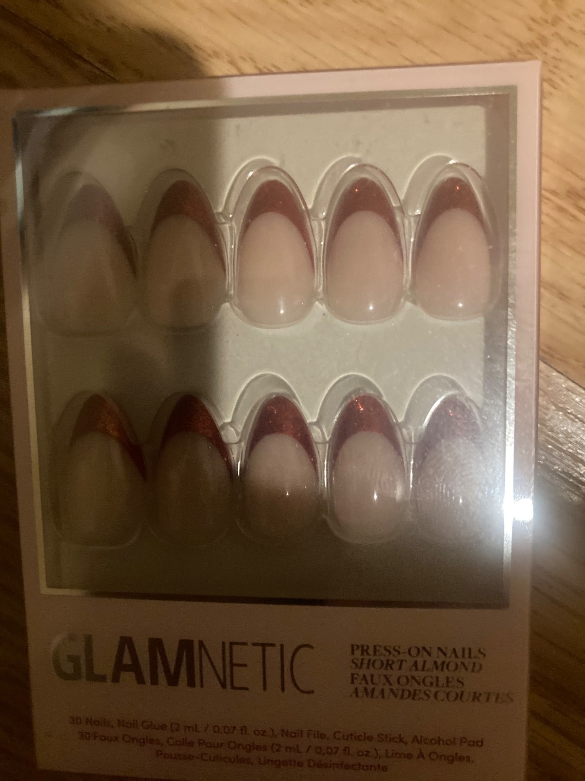 Glamnetic Press On Nails Red Affair Short Almond Pack of 30