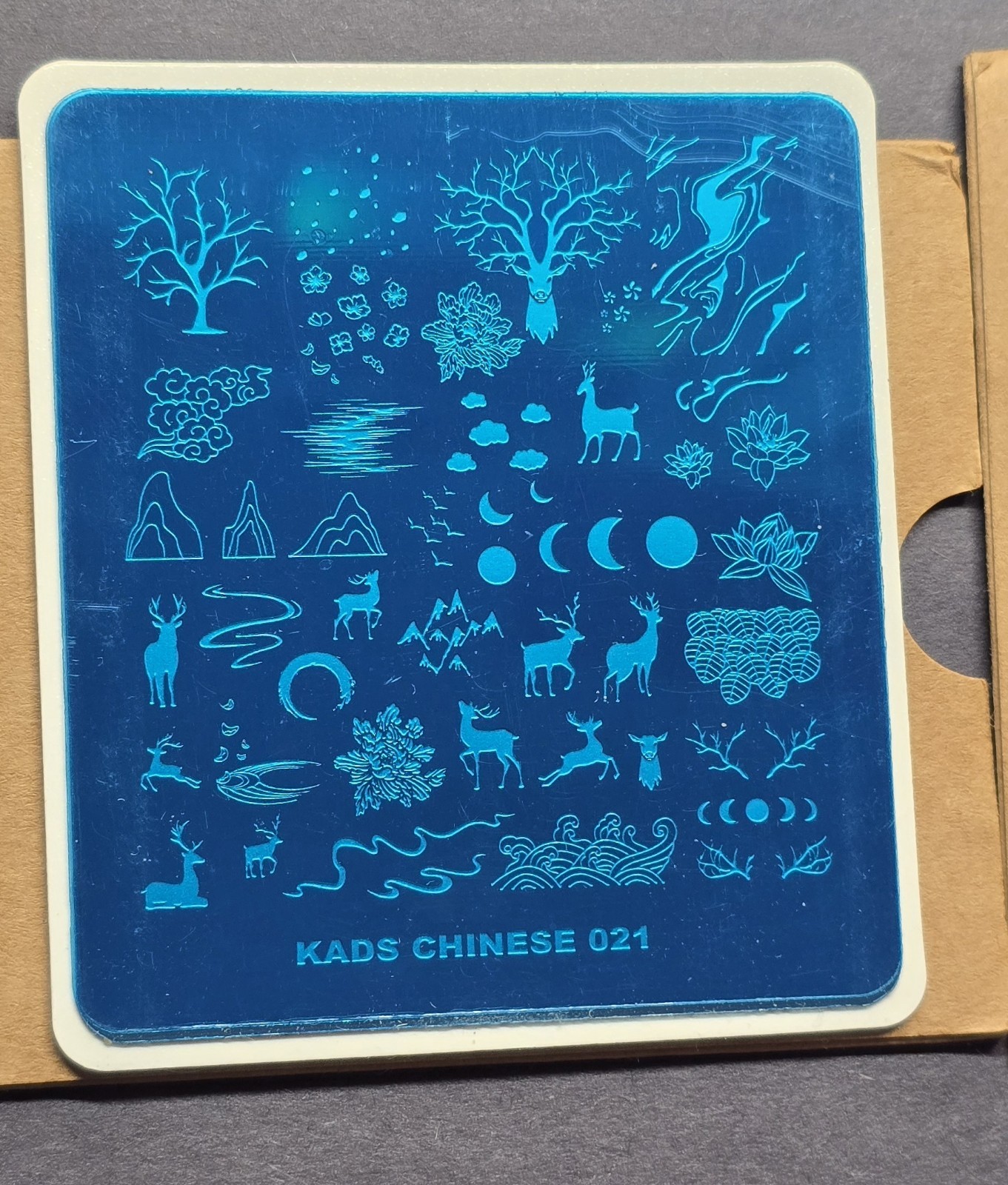 Lot Of 5 Nail Stamp Plates Kads Nature 1 Flower Chinese 021 Festival 014 Zoo 009