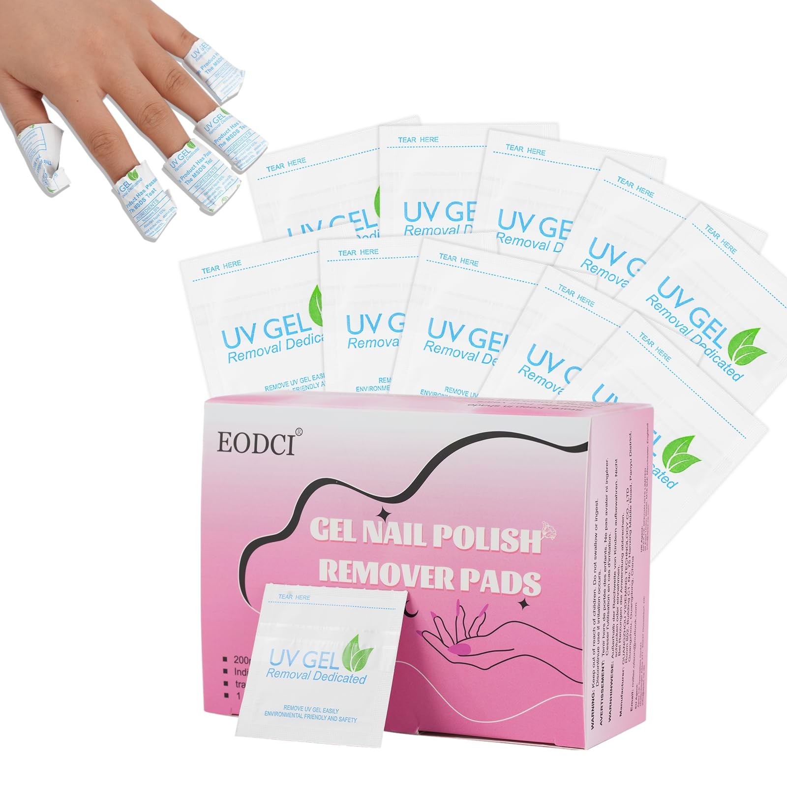 EODCI Nail Polish Remover Pads – 200PCS Fast Remove Remover…