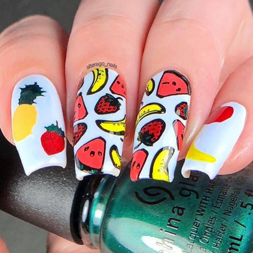 B029 Picnic in the Park Stamping Plate For Stamped Nail Art Design