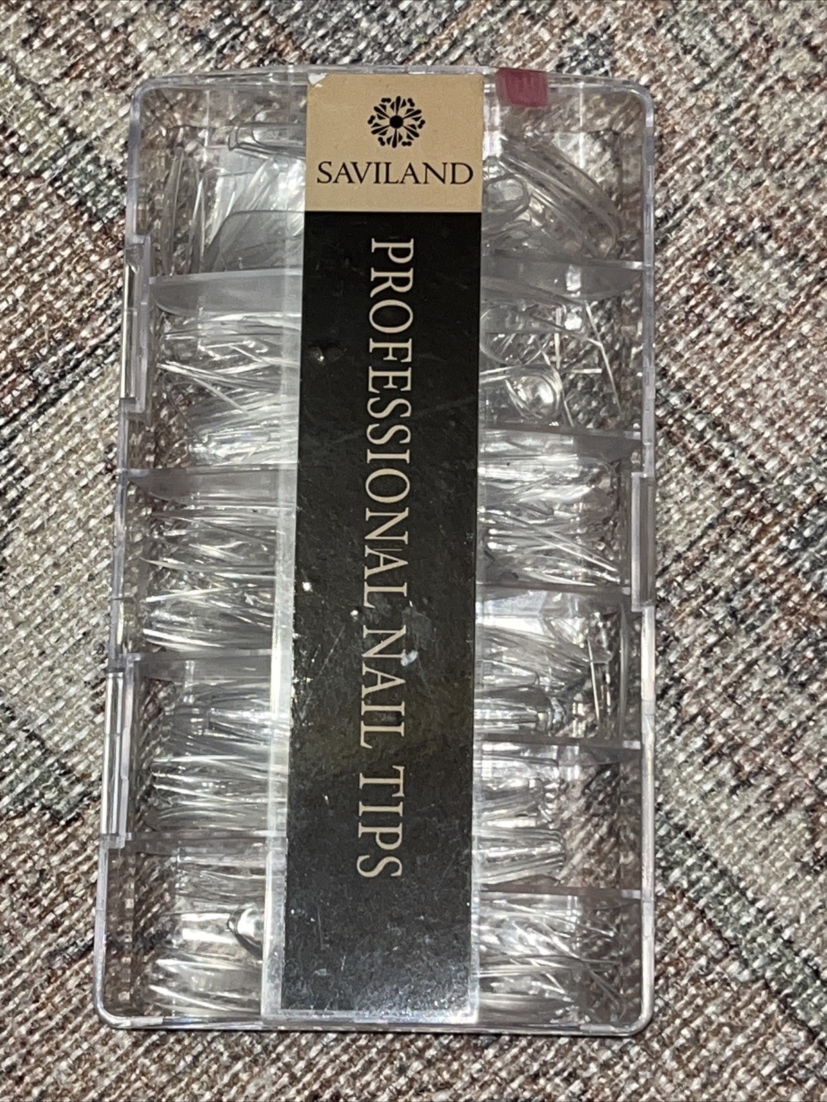 SAVILAND Professional Nail Tips Kit Nail Tips Pre-Shaped Clear NT338 Open Box