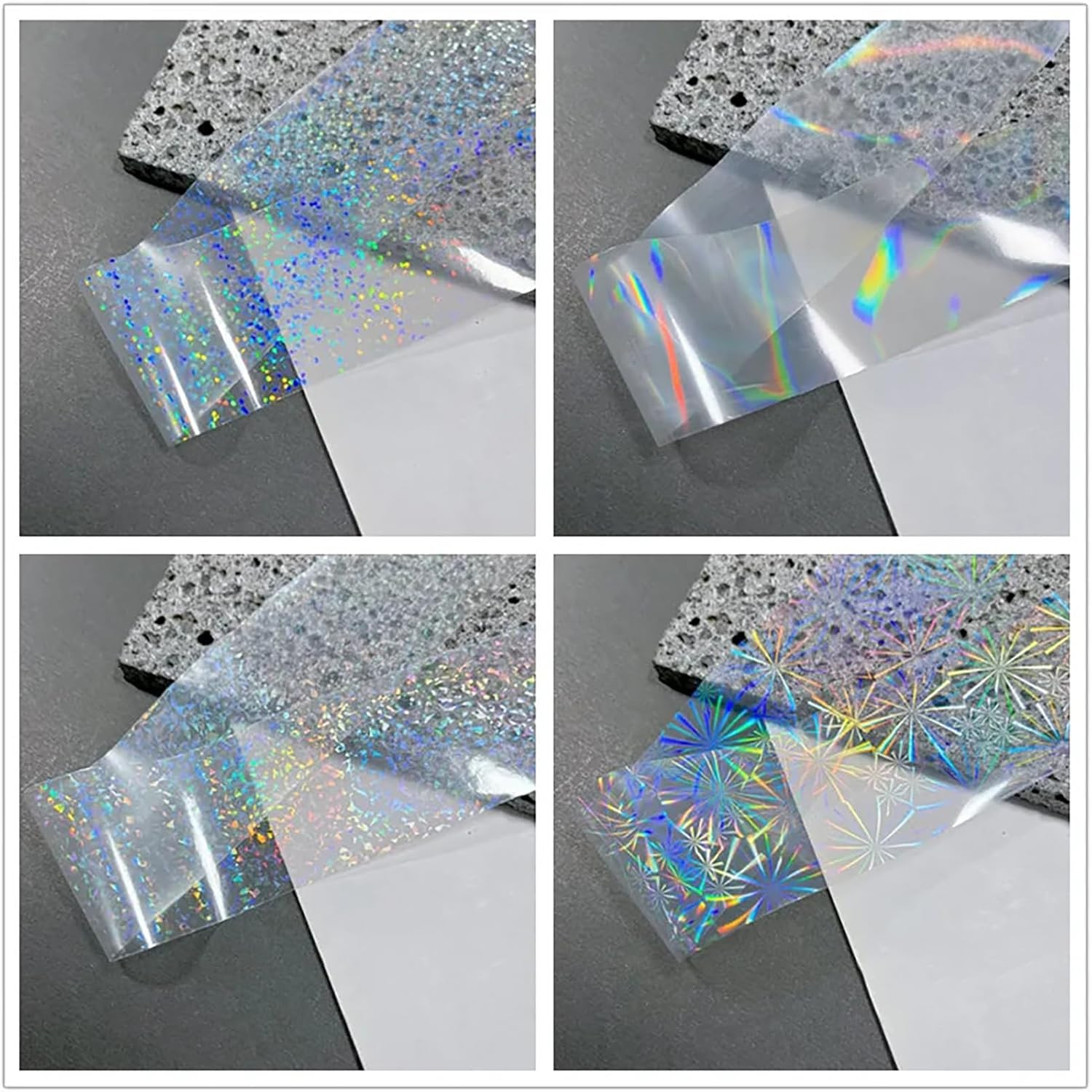 Aurora Nail Art Foil 20 Rolls Holographic Transfer Foil for Laser Designs