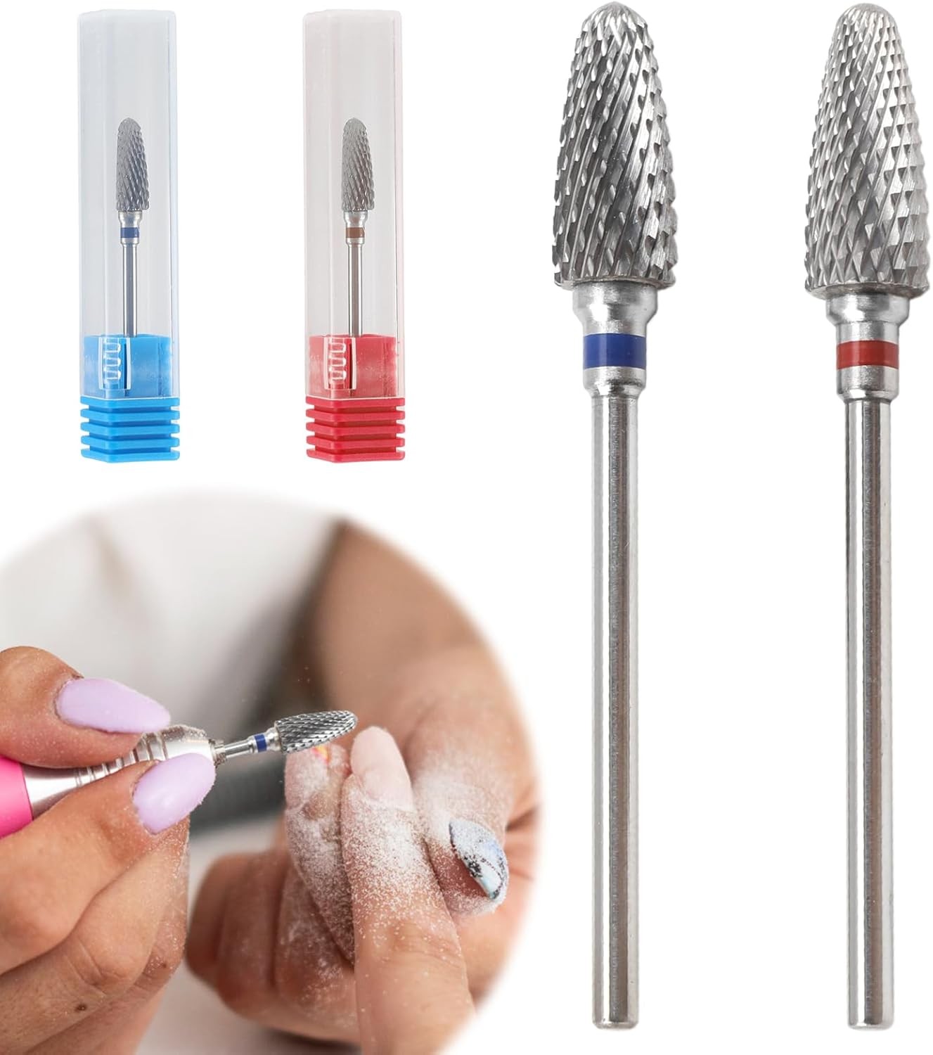 3/ 1 Profal Carbide Nail Drill Bits Sets, Tungsten Safety Drill Bits