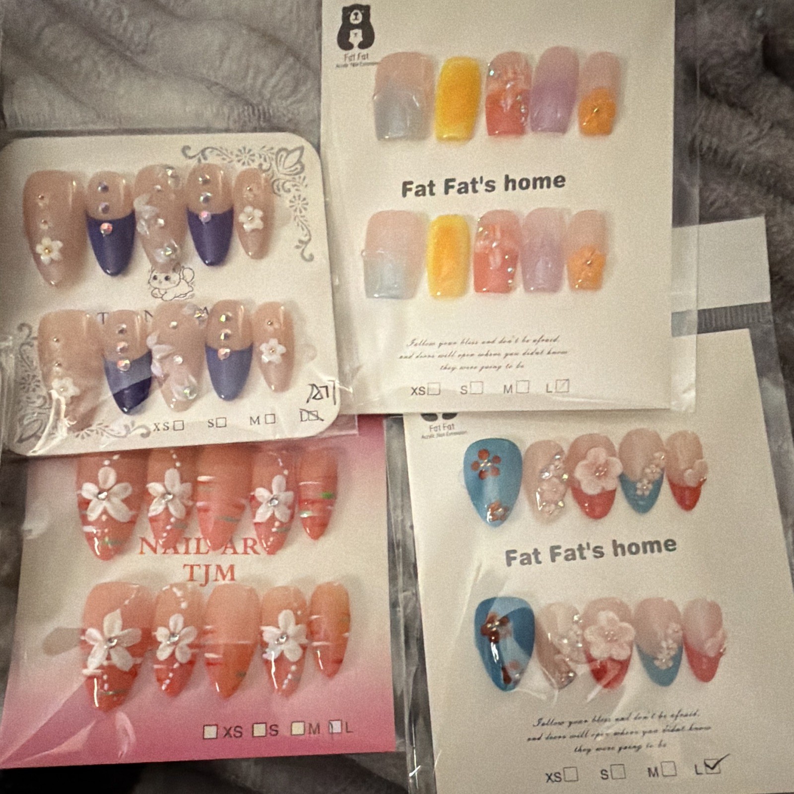 Press-On Nails Lot of 6 size large