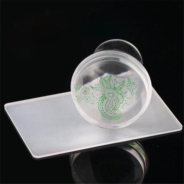 3pcs/set Clear Jelly Silicone Nail Art Stamper Scraper DIY Nail Art Stamper Tool