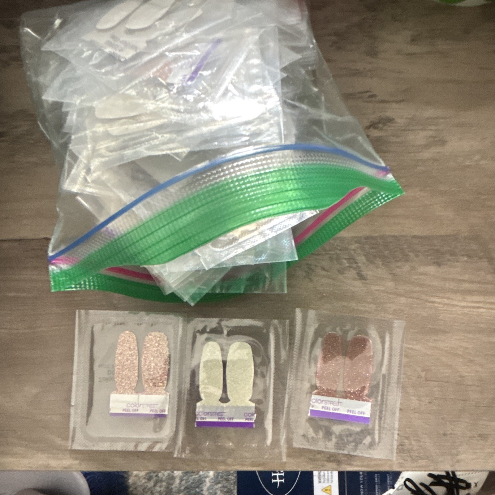 Color Street Peel Off Glitter Nail Strips Sample Lot, Multicolor Nail Art